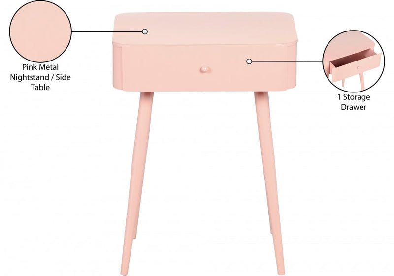 Rylan Nightstand in Pink - 331Pink