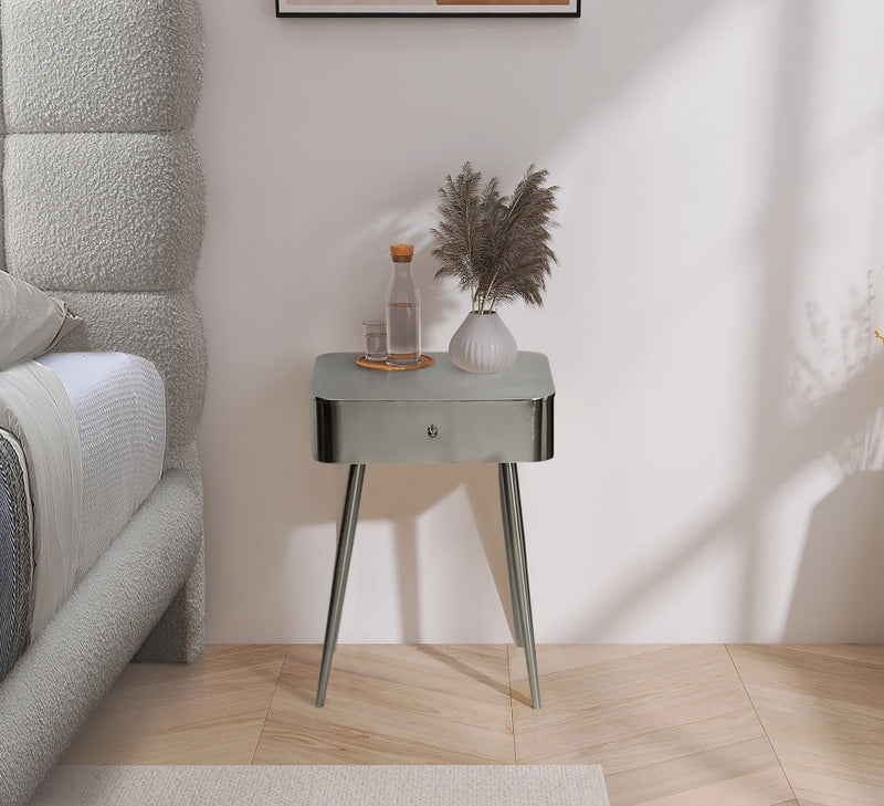 Rylan Nightstand in Silver - 331Silver