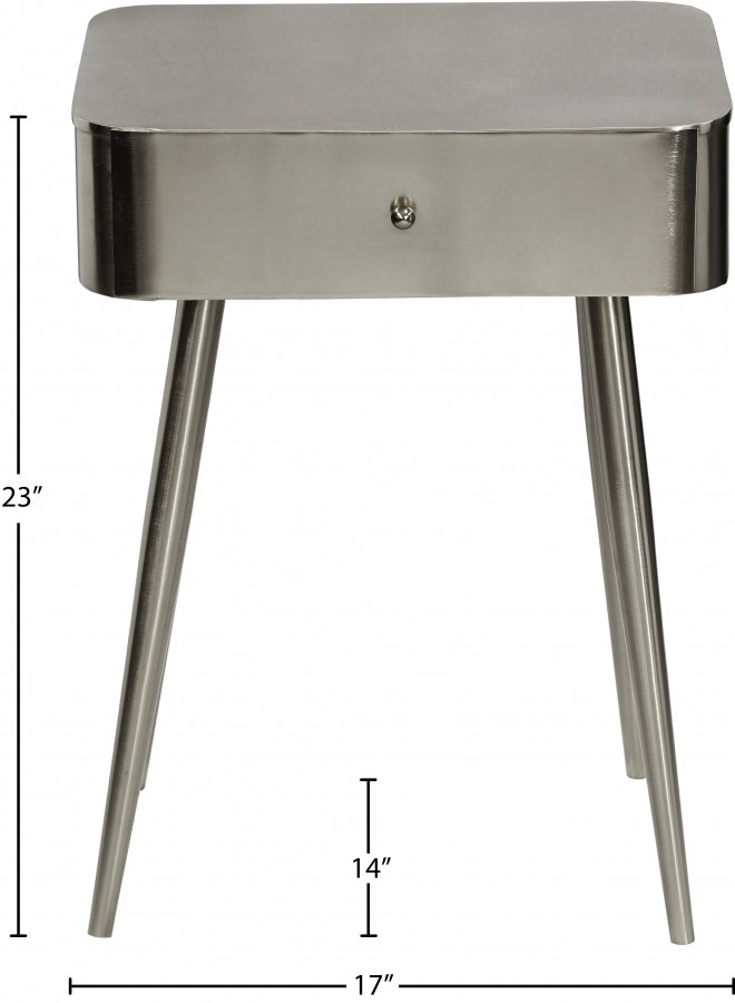 Rylan Nightstand in Silver - 331Silver