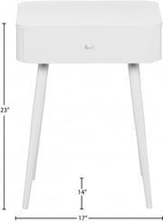 Rylan Nightstand in White - 331White