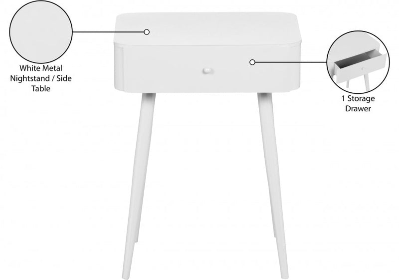 Rylan Nightstand in White - 331White
