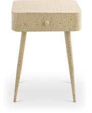 Rylan Terrazzo Pattern Iron Nightstand in Beige - 342Beige