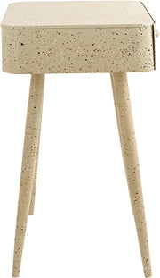 Rylan Terrazzo Pattern Iron Nightstand in Beige - 342Beige