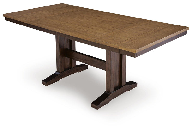 Rylandeen Counter Height Extension Dining Table 4 Barstools and Bench - PCD651D4