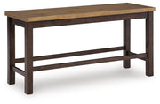 Rylandeen Counter Height Extension Dining Table 4 Barstools and Bench - PCD651D4