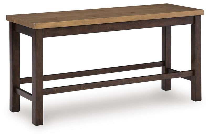 Rylandeen Counter Height Extension Dining Table 4 Barstools and Bench - PCD651D4