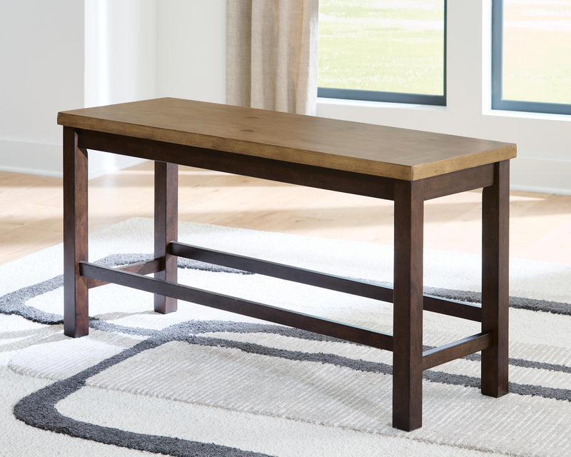 Rylandeen Counter Height Extension Dining Table 4 Barstools and Bench - PCD651D4