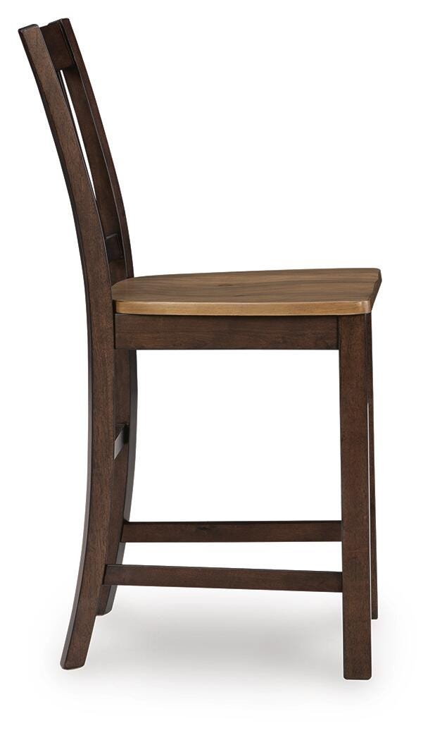 Rylandeen Counter Height Extension Dining Table 4 Barstools and Bench - PCD651D4