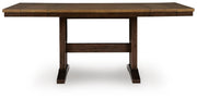 Rylandeen Counter Height Extension Dining Table 4 Barstools and Bench - PCD651D4