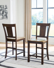 Rylandeen Counter Height Extension Dining Table and 4 Barstools - PCD651D3