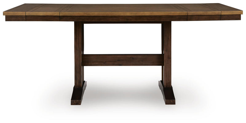 Rylandeen Counter Height Extension Dining Table and 4 Barstools - PCD651D3