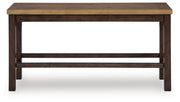 Rylandeen Light Brown/Dark Brown Counter Height Dining Bench - PCD651-09