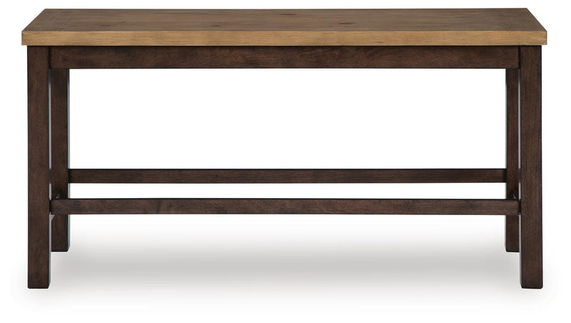Rylandeen Light Brown/Dark Brown Counter Height Dining Bench - PCD651-09