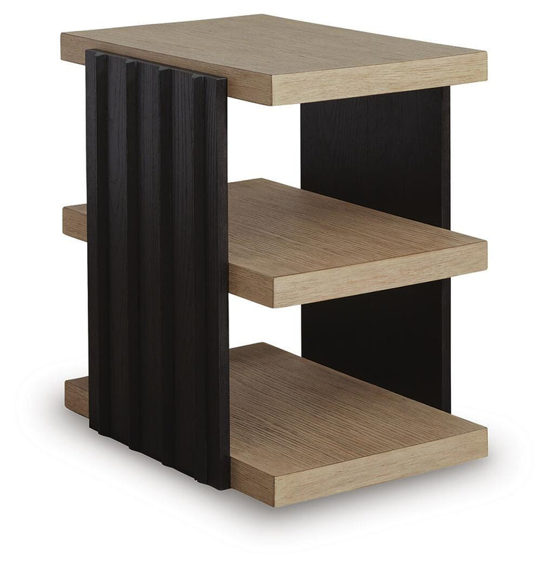 Rylandyn Black/Light Brown End Table - T721-3
