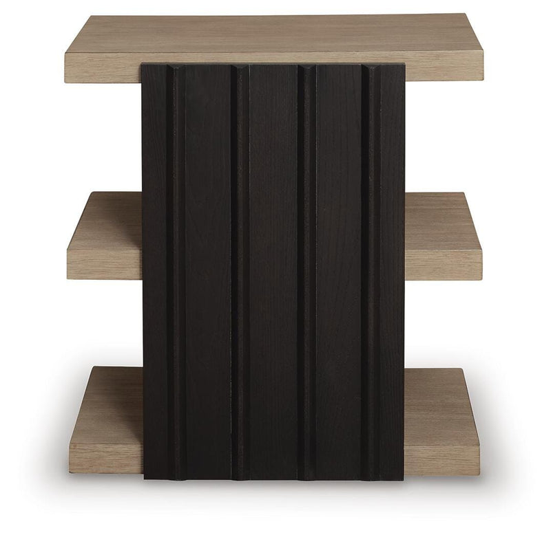 Rylandyn Black/Light Brown End Table - T721-3