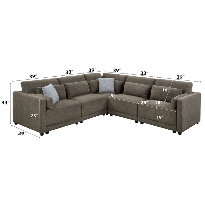 Rylie Modular - Right Facing Chair w/2 Pillows - LV03151