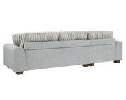 [S500- 2PC Sectional] Haisley - Sectional (Light Gray), Corduroy Fabric, Light Gray Each - S500-2PC-Sectional