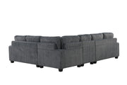 [S511-Sectional] Rana - 5PC Sectional (Gray), Fabric, Gray Each - S511-Sectional