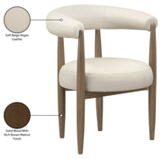 Sable Vegan Leather Upholstered Dining Chair in Beige, Set of 2 - 88028Beige-C