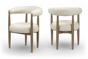 Sable Vegan Leather Upholstered Dining Chair in Beige, Set of 2 - 88028Beige-C