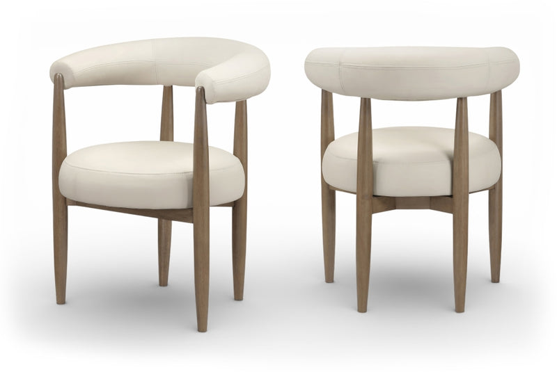 Sable Vegan Leather Upholstered Dining Chair in Beige, Set of 2 - 88028Beige-C