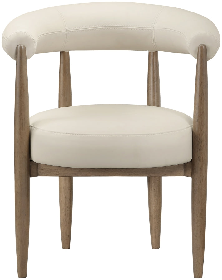 Sable Vegan Leather Upholstered Dining Chair in Beige, Set of 2 - 88028Beige-C