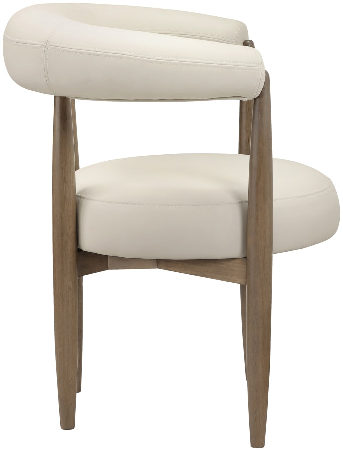 Sable Vegan Leather Upholstered Dining Chair in Beige, Set of 2 - 88028Beige-C