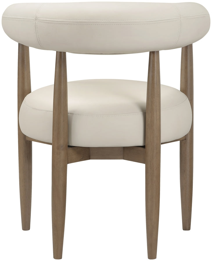 Sable Vegan Leather Upholstered Dining Chair in Beige, Set of 2 - 88028Beige-C