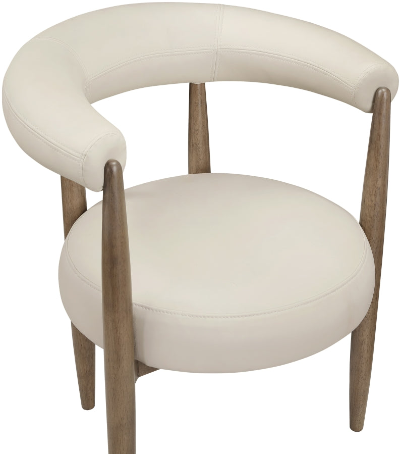 Sable Vegan Leather Upholstered Dining Chair in Beige, Set of 2 - 88028Beige-C