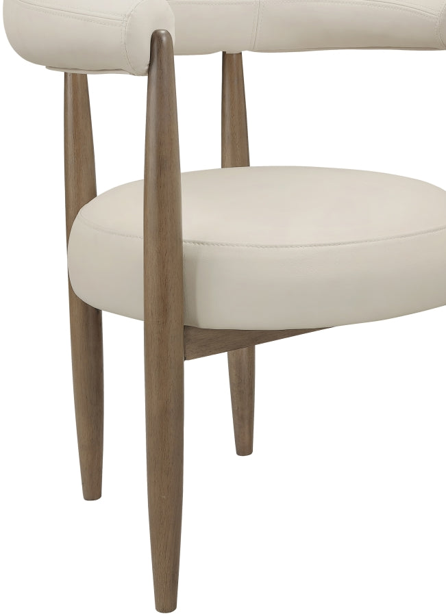 Sable Vegan Leather Upholstered Dining Chair in Beige, Set of 2 - 88028Beige-C