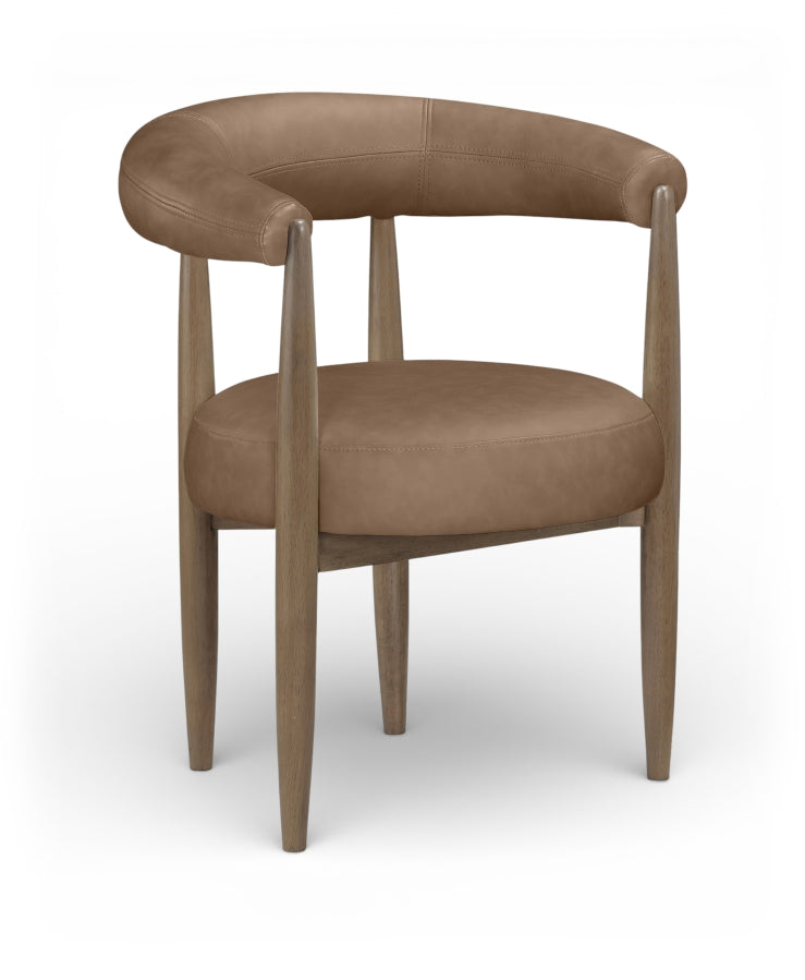 Sable Vegan Leather Upholstered Dining Chair in Brown, Set of 2 - 88028Brown-C