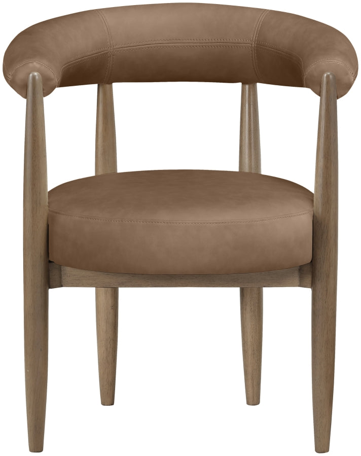 Sable Vegan Leather Upholstered Dining Chair in Brown, Set of 2 - 88028Brown-C
