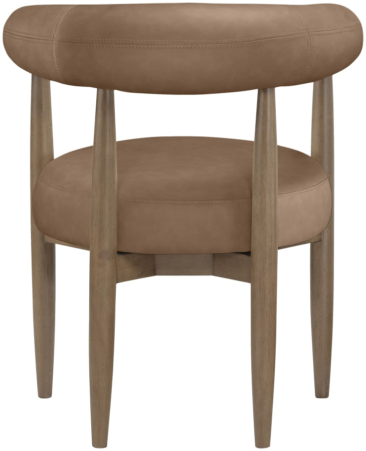 Sable Vegan Leather Upholstered Dining Chair in Brown, Set of 2 - 88028Brown-C