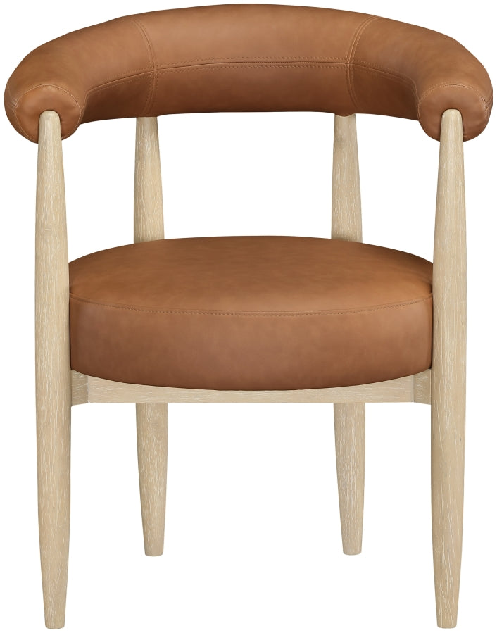 Sable Vegan Leather Upholstered Dining Chair in Cognac, Set of 2 - 88027Cognac-C