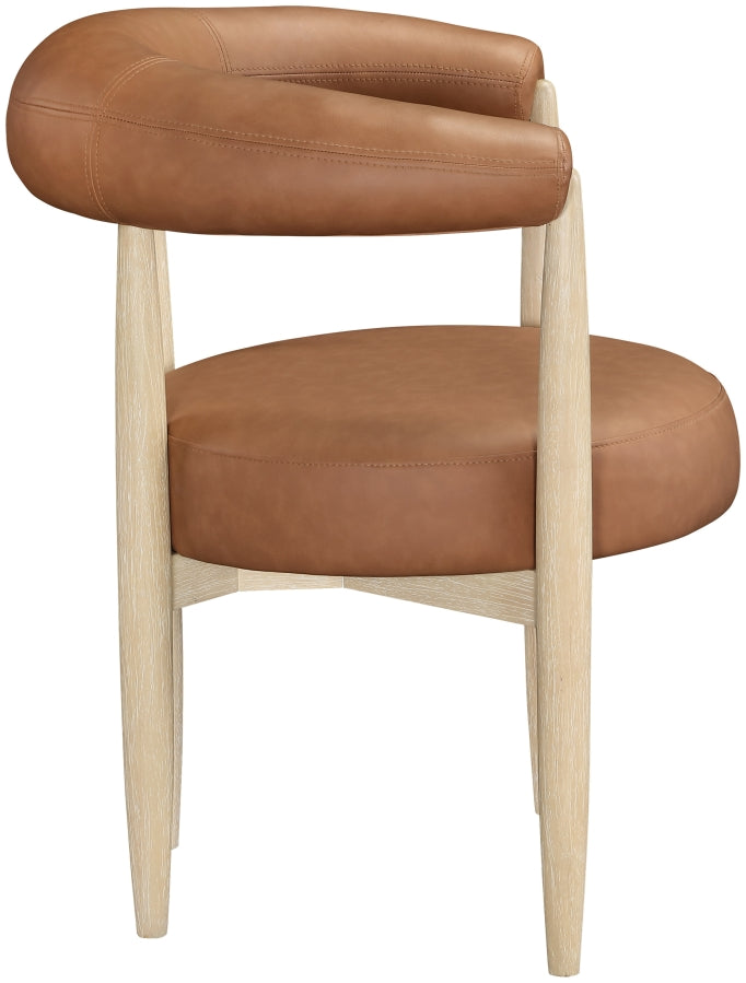 Sable Vegan Leather Upholstered Dining Chair in Cognac, Set of 2 - 88027Cognac-C