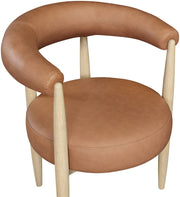 Sable Vegan Leather Upholstered Dining Chair in Cognac, Set of 2 - 88027Cognac-C