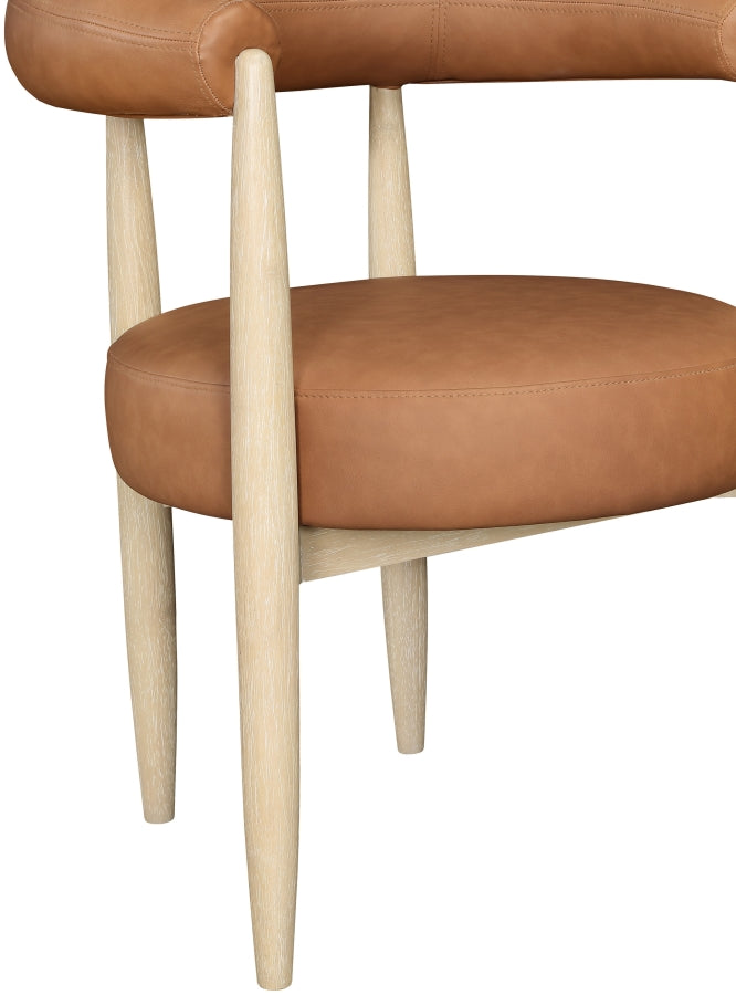 Sable Vegan Leather Upholstered Dining Chair in Cognac, Set of 2 - 88027Cognac-C