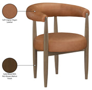 Sable Vegan Leather Upholstered Dining Chair in Cognac, Set of 2 - 88028Cognac-C