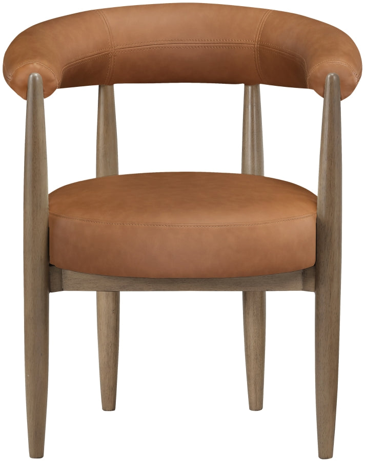 Sable Vegan Leather Upholstered Dining Chair in Cognac, Set of 2 - 88028Cognac-C