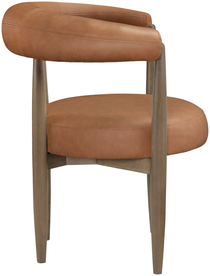 Sable Vegan Leather Upholstered Dining Chair in Cognac, Set of 2 - 88028Cognac-C