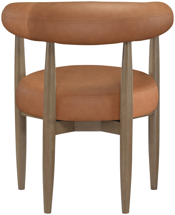 Sable Vegan Leather Upholstered Dining Chair in Cognac, Set of 2 - 88028Cognac-C