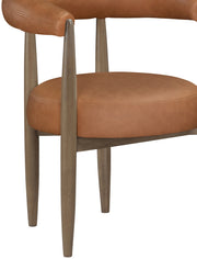 Sable Vegan Leather Upholstered Dining Chair in Cognac, Set of 2 - 88028Cognac-C