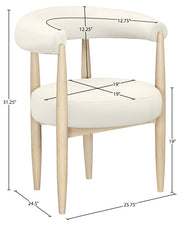 Sable Vegan Leather Upholstered Dining Chair in Cream, Set of 2 - 88027Cream-C