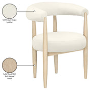 Sable Vegan Leather Upholstered Dining Chair in Cream, Set of 2 - 88027Cream-C
