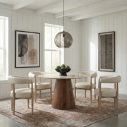 Sable Vegan Leather Upholstered Dining Chair in Cream, Set of 2 - 88027Cream-C