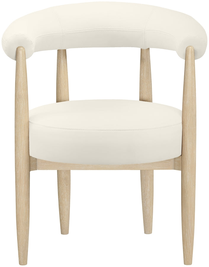 Sable Vegan Leather Upholstered Dining Chair in Cream, Set of 2 - 88027Cream-C