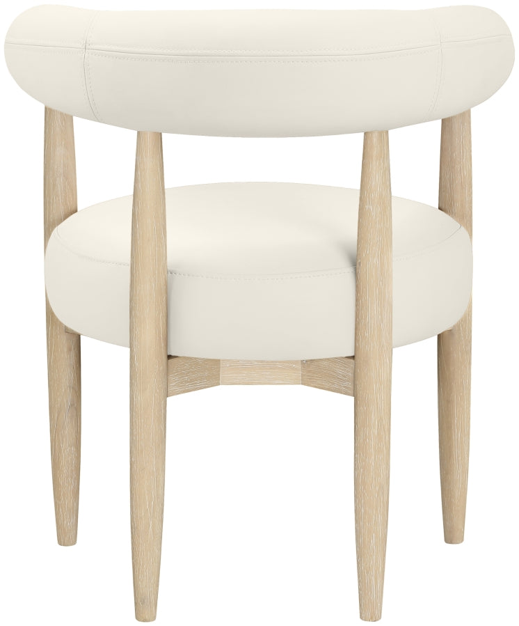 Sable Vegan Leather Upholstered Dining Chair in Cream, Set of 2 - 88027Cream-C
