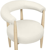 Sable Vegan Leather Upholstered Dining Chair in Cream, Set of 2 - 88027Cream-C