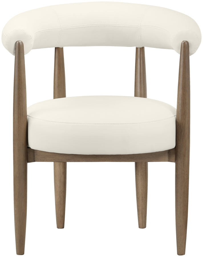 Sable Vegan Leather Upholstered Dining Chair in Cream, Set of 2 - 88028Cream-C