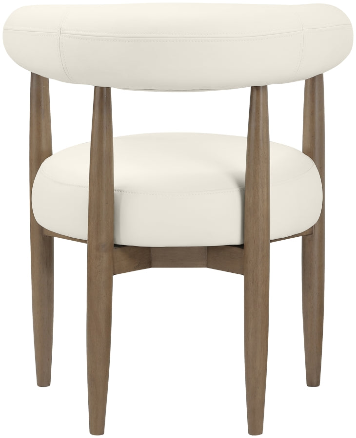 Sable Vegan Leather Upholstered Dining Chair in Cream, Set of 2 - 88028Cream-C